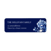 Rücksendekennzeichen für Aquarellblau-Blume (Vorne)