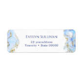 Rücksendekennzeichen für blaue Marmorplatte (Vorne)