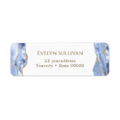 Rücksendekennzeichen für Cornflower Blue agate (Vorne)