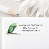 Rücksendekennzeichen für grünen Papagei (Insitu)