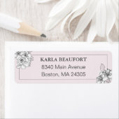 Rücksendekennzeichen für handgezeichnete Blume (Insitu)