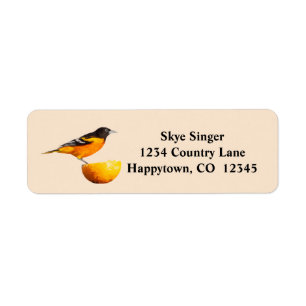 Rücksendekennzeichen für hübsche Oriole Bird und O