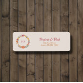 Rücksendekennzeichen für Kranz und Hochzeit im Her