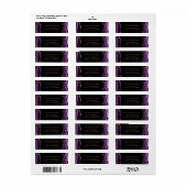 Rücksendekennzeichen für lila und goldfarbene Rück (Vorne)