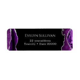 Rücksendekennzeichen für lila und silberfarbene Sp