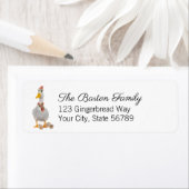 Rücksendekennzeichen für niedliche Winterente (Insitu)