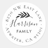 Rücksendekennzeichen für Olivenzweige Runder Aufkleber (Vorderseite)