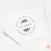 Rücksendekennzeichen für Olivenzweige Runder Aufkleber (Umschlag)