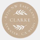 Rücksendekennzeichen für Olivenzweige Runder Aufkleber (Vorderseite)