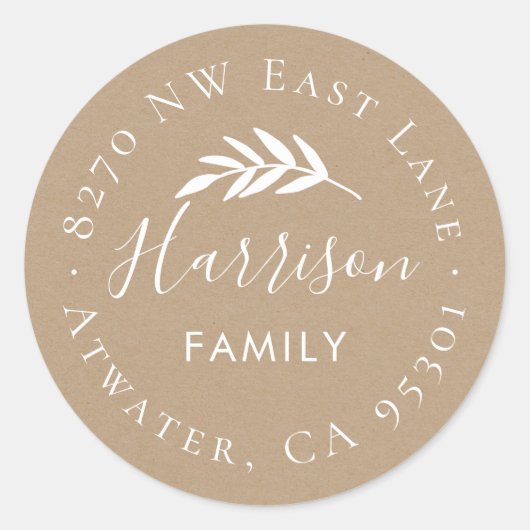 Rücksendekennzeichen für Olivenzweige Runder Aufkleber (Vorderseite)