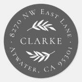 Rücksendekennzeichen für Olivenzweige Runder Aufkleber (Vorderseite)