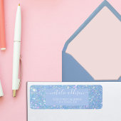 Rücksendekennzeichen für Periwinkle Blue Glitzer