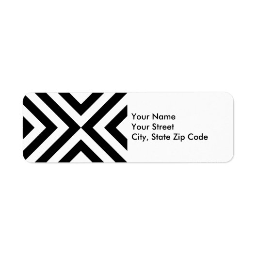 Rücksendekennzeichen für Schwarz und Weiß Chevrons (Vorne)