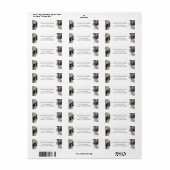 Rücksendekennzeichen für schwarzes Marmordesign (Vorne)