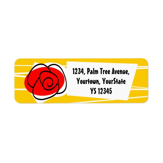 Rücksendekennzeichen für spanische Rose (Vorne)