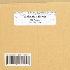 Rücksendekennzeichen für Weißsilber-Glitzer