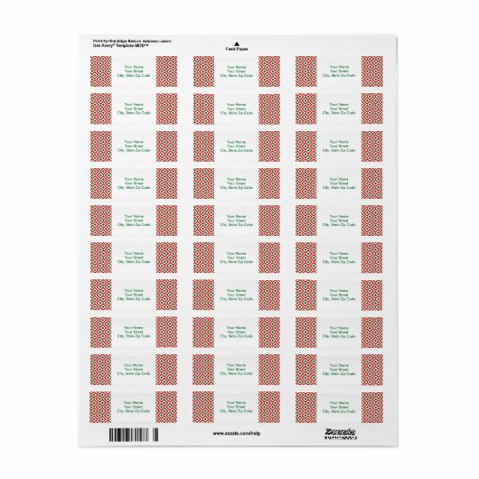 Rücksendelabel Rot, Weiß, Grün (Vorne)