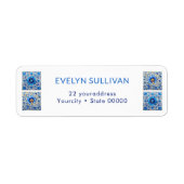 Rücksendesiegel für Blaue Mittelmeerfliesen (Vorne)