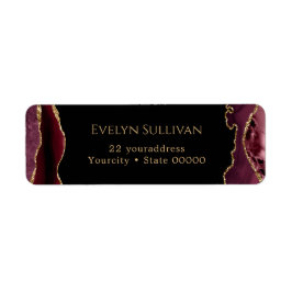 Rücksendesiegel für Burgund und Gold