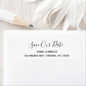 Rücksendesiegel für die Hochzeitadresse gerettet (Insitu)