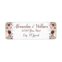 Rücksendesiegel für die Hochzeitscouple-Romantisch