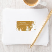 Rücksendesiegel für die Winterbaum-Schneeszene Adressaufkleber (Insitu)