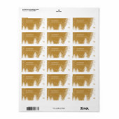 Rücksendesiegel für die Winterbaum-Schneeszene Adressaufkleber (Vorne)