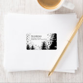 Rücksendesiegel für die Winterbaum-Schneeszene Adressaufkleber (Insitu)