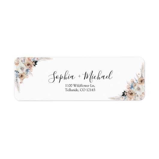 Rücksendesiegel für Elfenbein und Blue Boho (Vorne)