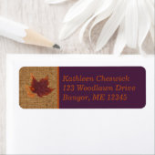 Rücksendesiegel für Herbstblätter, IMITATE, Burlap (Insitu)