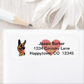 Rücksendesiegel für lustige deutsche Hirten (Insitu)