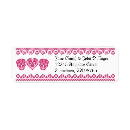 Rücksendesiegel für mexikanische Skulls (Vorne)