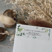 Rücksendesiegel für moderne Grünpflanzen