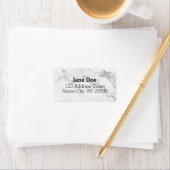 Rücksendesiegel für moderne Marmordesign Adressaufkleber (Insitu)