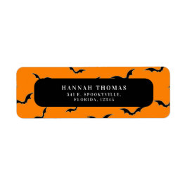 Rücksendesiegel für schwarze und orangefarbene Fle