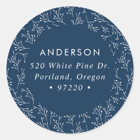 Rücksendesiegel für Winterbranchen Runder Aufkleber (Vorderseite)