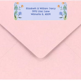 Rücksendesiegel Gelb und periwinkl