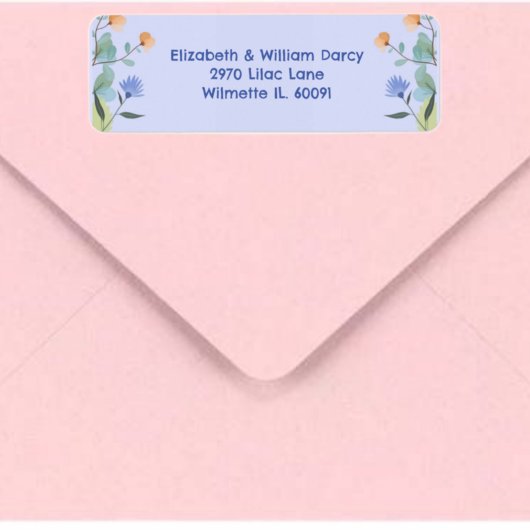 Rücksendesiegel Gelb und periwinkl