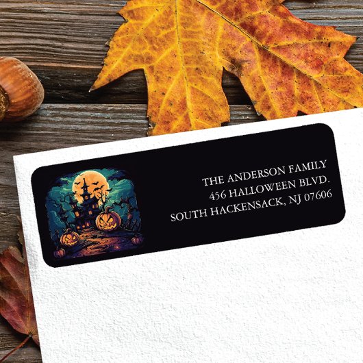 Rücksendesiegel Spuk House Halloween