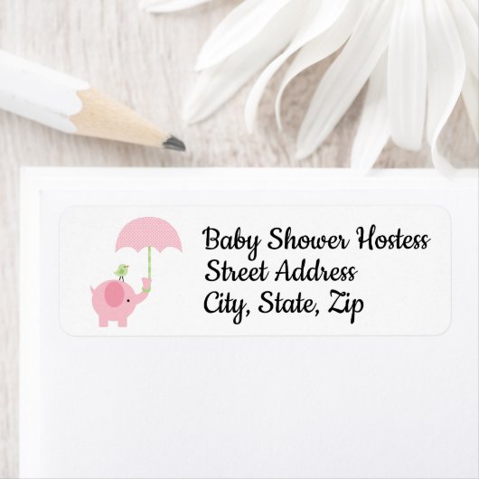 Rücksendetikett für Mädchen-Dusche (Insitu)