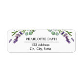 Rücksendetikett "Lavender eucalyptus" (Vorne)