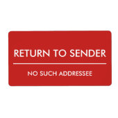 Rücksendung an den Absender / Kein Empfänger (Vorne)