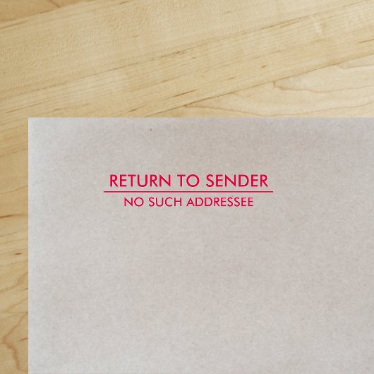 Rücksendung an den Absender / Kein Empfänger Permastempel