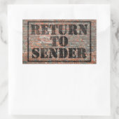 Rücksendung an den Absender Rechteckiger Aufkleber (Tasche)