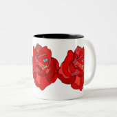 RÜCKSICHTSLOSE ROSEN-SCHALE ZWEIFARBIGE TASSE (VorderseiteRechts)