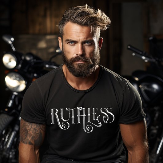 Rücksichtsloses Typografie-Design T-Shirt