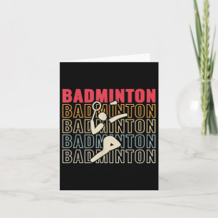 Rückspiel-Shuttle Sport Badminton Retro für Männer Karte
