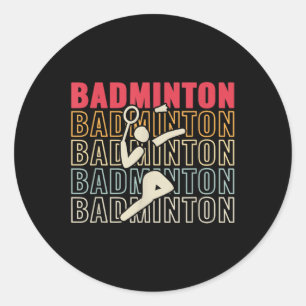 Rückspiel-Shuttle Sport Badminton Retro für Männer Runder Aufkleber