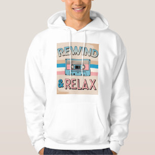 Rückspulen & Entspannen Retro Kassette Tape Art Hoodie