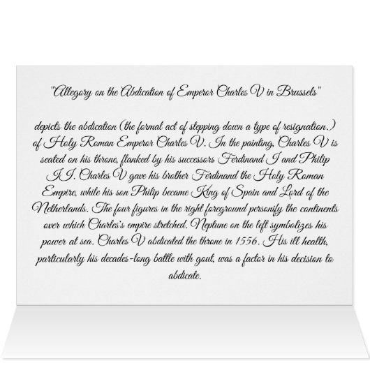 Rücktritt Kaiser Charles V in Brüssel (Innenansicht Horizontal (Oben))